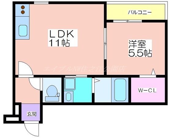 フジパレス住吉遠里小野Ⅲ番館の物件間取画像